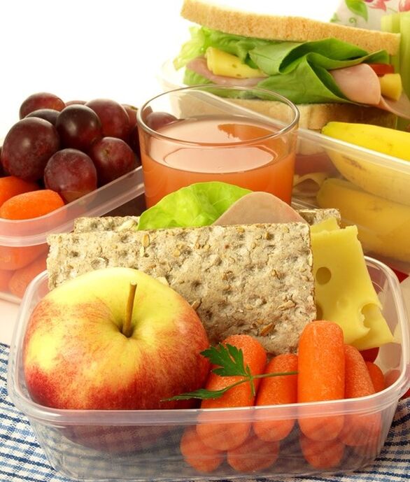 Sirovo povrće i voće može se koristiti kao međuobrok kada slijedite dijetu Tablica 3. 